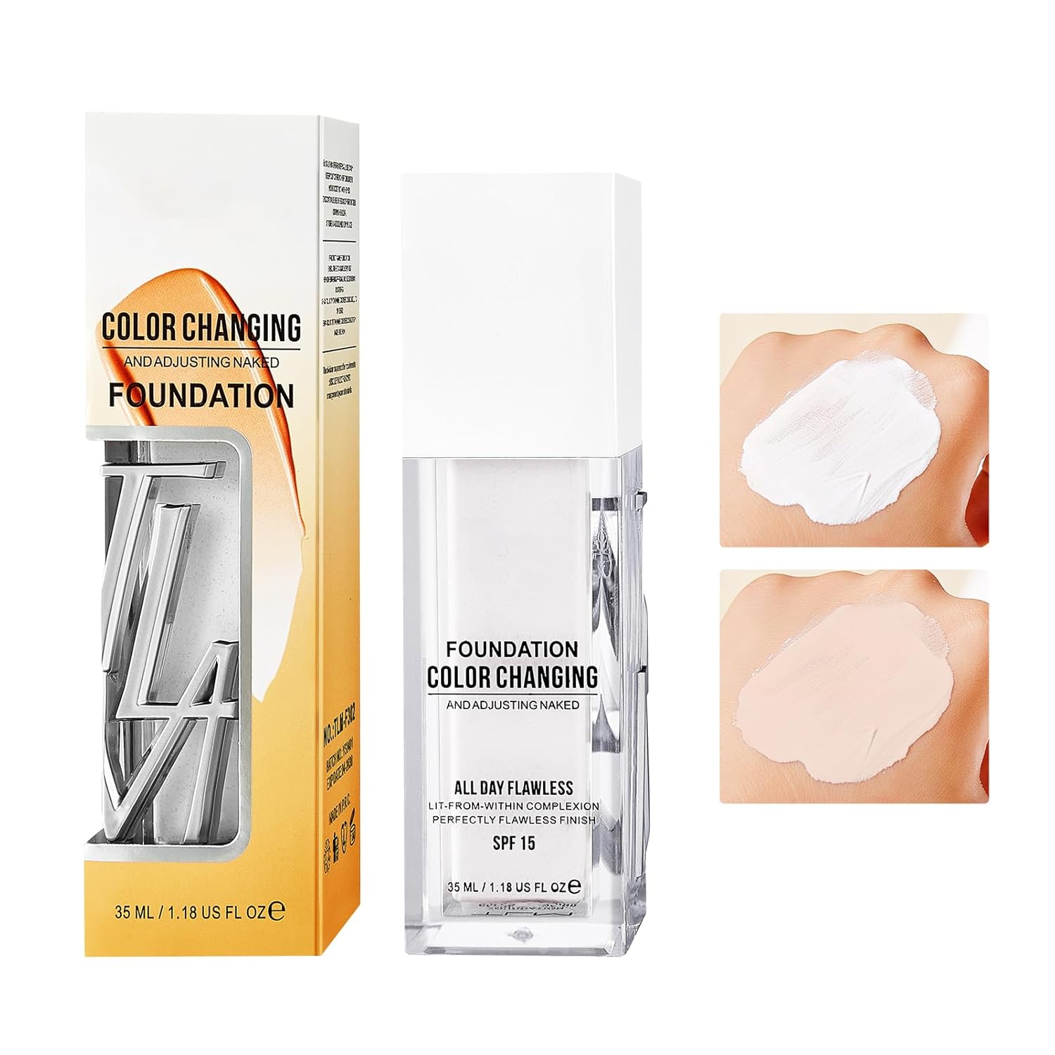 Foundation Makeup Colour Changing Foundation Moisturises Skin Creates a Natural Flawless Makeup Waterproof and Sweatproof Suitable for Many