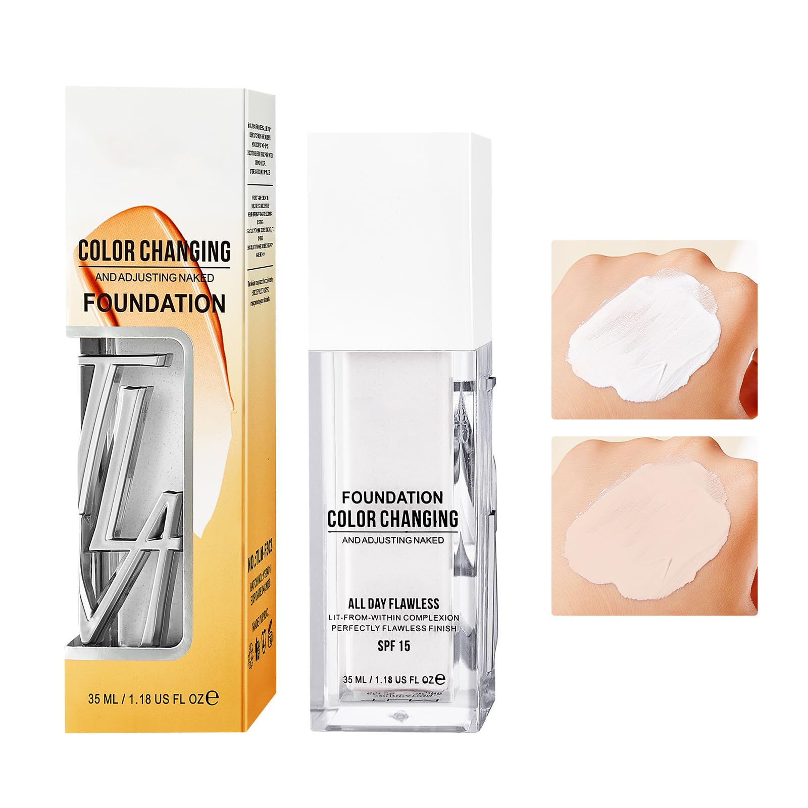 Foundation Makeup Colour Changing Foundation Moisturises Skin Creates a Natural Flawless Makeup Waterproof and Sweatproof Suitable for Many