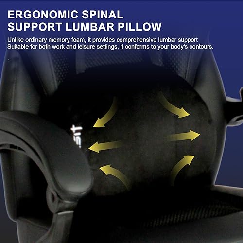 Miniatura 6 de Silla de juegos Pro, sillas ergonómicas para juegos para adultos y personas pesadas, silla reclinable de masaje para escritorio de oficina, silla