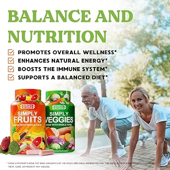 Simply Nature's Pledge Fruits & Vegetables Supplement, 180 Count, 2-Pack