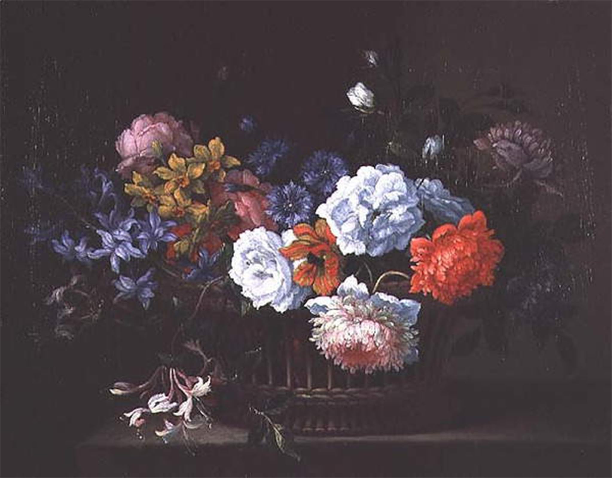 SERENDIPITP Vintage Wall Art Canvas Nordic Poster Canvas Print Picture Still Life by Jean Baptiste Monnoyer Wall Art Poster for Home Decor 60x90cm