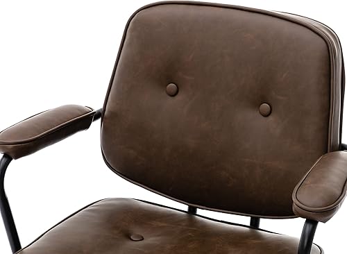 Miniatura 3 de Ya-Home Silla de escritorio giratoria moderna con reposabrazos, cómoda silla de computadora de altura ajustable con ruedas, silla de escritorio con