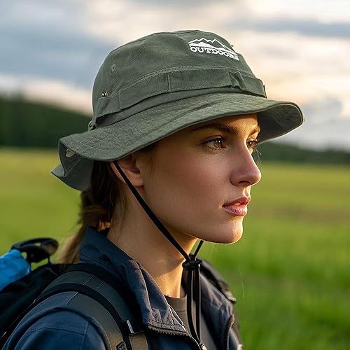 Vista 24 de Clakllie Sombreros de sol para mujeres y hombres, protección UV, sombreros Boonie de verano, safari, selva, sombreros de pesca, sombreros de playa