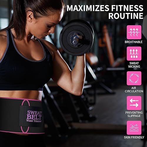 Miniatura 5 de ZPP Entrenador de cintura para mujeres y hombres, banda de sudor de neopreno, cinturón reductor de cintura adelgazante para entrenamiento