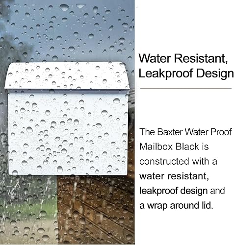 Miniatura 8 de NACH Baxter Buzón de paquete de alta capacidad, buzones de pared para exteriores, buzón de metal galvanizado resistente a la corrosión, buzón