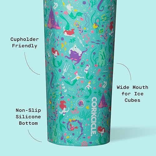 Miniatura 4 de Corkcicle Disney Princess Cantimplora Deportiva - Mantiene las Bebidas Frías por 25 Horas - Acero Inoxidable con Triple Aislamiento - Tapa de Rosca