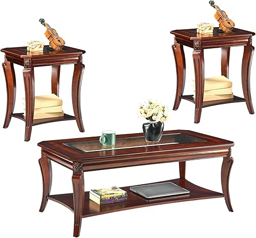 Juego de 3 mesas de sala de estar, una mesa auxiliar y dos mesas auxiliares con parte superior de vidrio templado, sofá de mediados de siglo y mesa