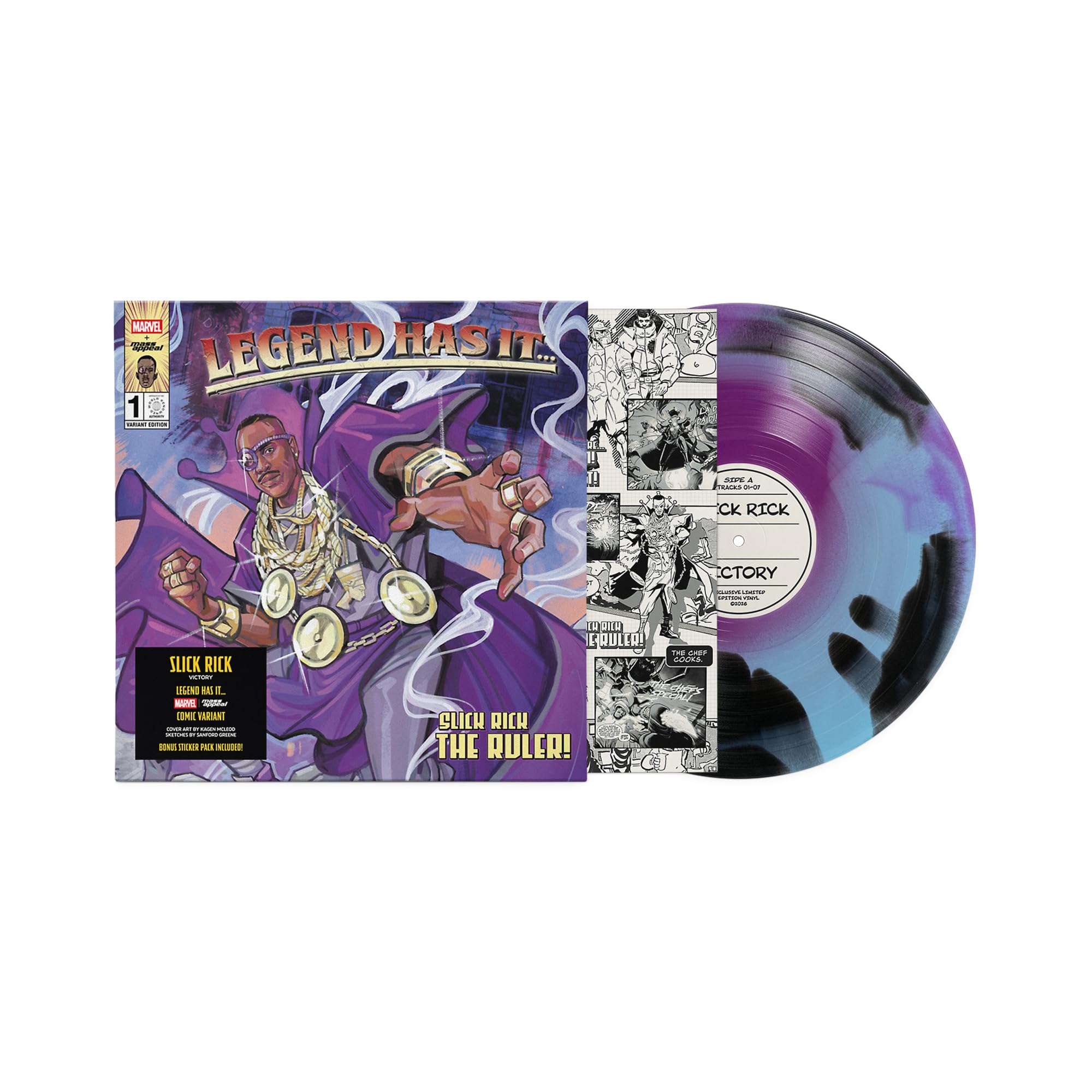 SLICK RICK - Victory (Marvel Comic Edition) - PURPLE MARBLED VINYL LP