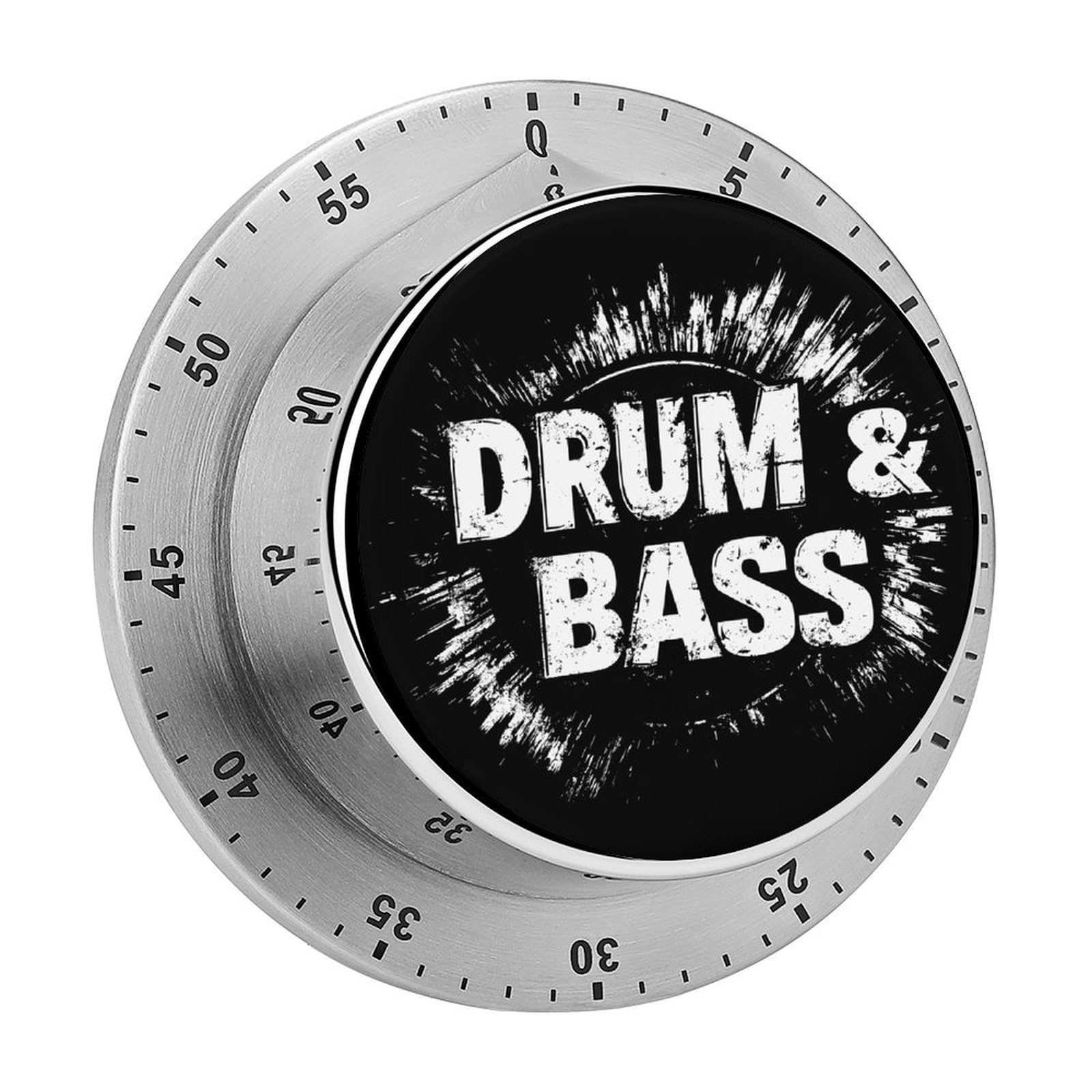 Drum and Bass Mechanical Timer with Alarm for Kitchen Cooking Productivity Stainless Steel Timers