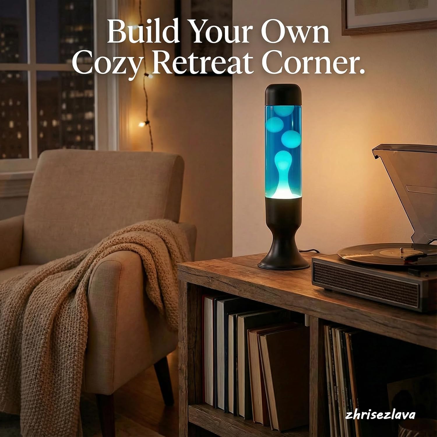 16 Inch Liquid Motion Lamps, White Wax Blue Liquid, Black Base Motion Light, Relaxing Night Light, Retro Home Decor for Bedroom Office, Cool Gifts for Adults Kids.（jbd）