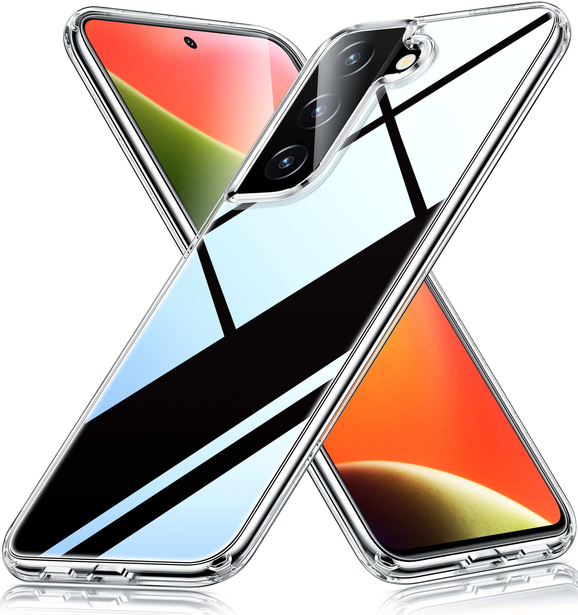 Vakoofor Samsung Galaxy S22 5G Case, [Yellowing-Resistant] [Shockproof Protection], Slim Silicone TPU Phone Case for Samsung S22 Cover, Clear