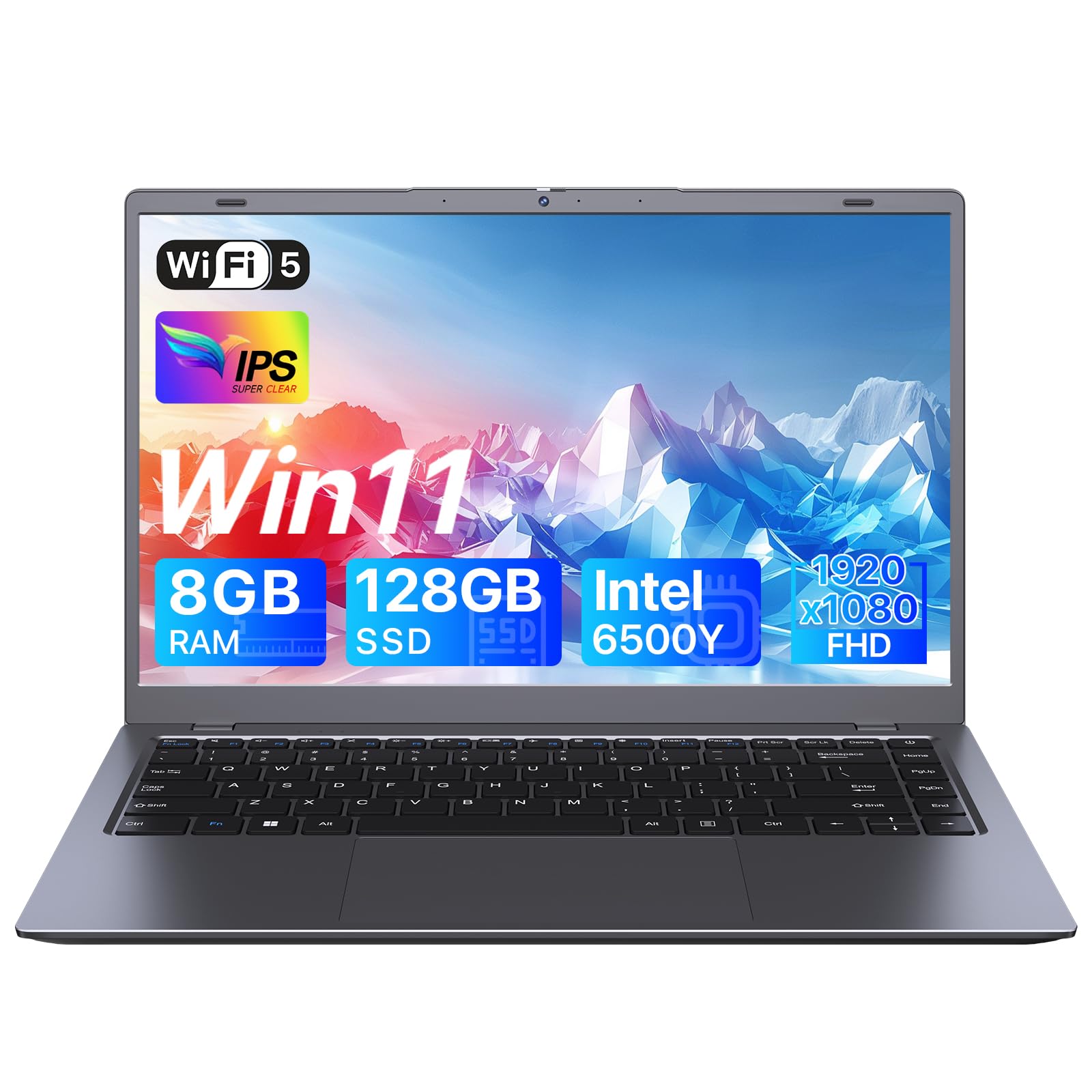 SHBIV 2026 Laptop Computer, Pentium Gold 6500Y (Beat Celeron, Up to 3.4GHz), 8GB RAM 128G…