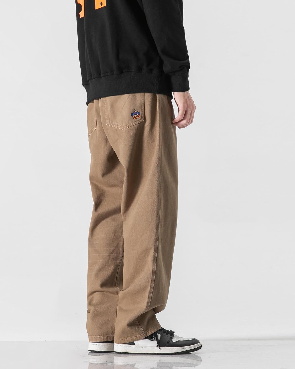 Men Women Vintage Washed 100% Cotton Work Pants - Unisex Slim Straight Streetwear
