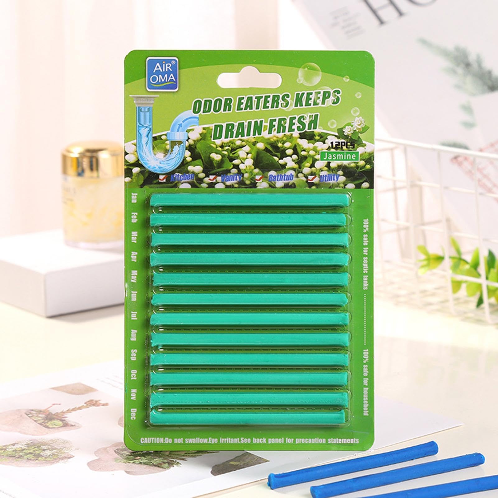 Pack van 12 Drain Cleaner Sticks Geur Reiniging Tool Pack van 12 Drain Cleaner Sticks Geur Reiniging Tool