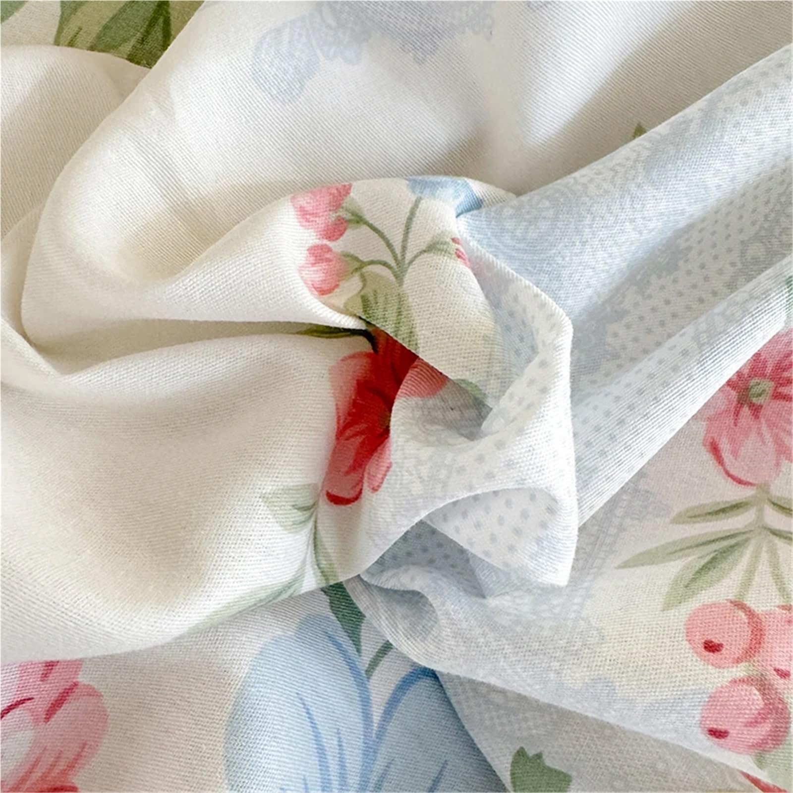 Falda de Cama Colcha Estilo Encaje Funda Floral Protector de colchón Agradable for la Piel(F,200x220x40cm 1pc)