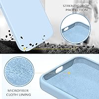 Vista 3 de GUAGUA Funda para iPhone 13 Mini, iPhone 13 Mini, funda de silicona de gel suave, delgada, ligera, forro de microfibra, textura de cojín a prueba