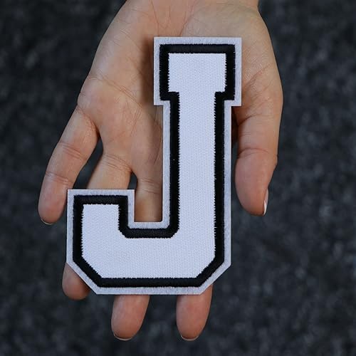 Miniatura 607 de Parches de letras termo-adhesivas de alta calidad – Lindas letras para ropa – Parche universitario para ropa – Letras bordadas de 4 1/2 parches