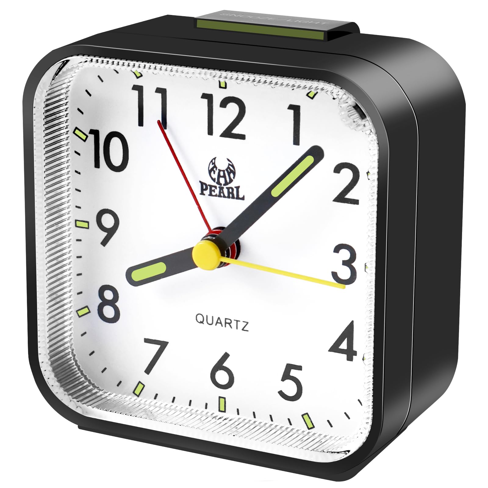 Abizarch Analog Alarm Clock 3 2 Non-Ticking Alarm Clock Silent Bedside Clock with Night Light Small Battery Operated