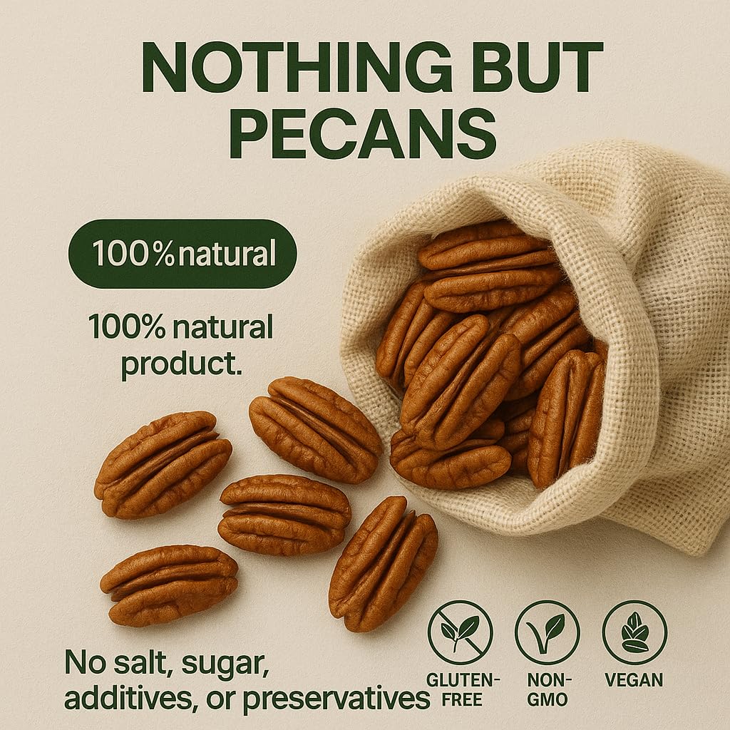 GiDeli Pekannüsse ungesalzen 3 kg im Eimer - Healthy Snacks