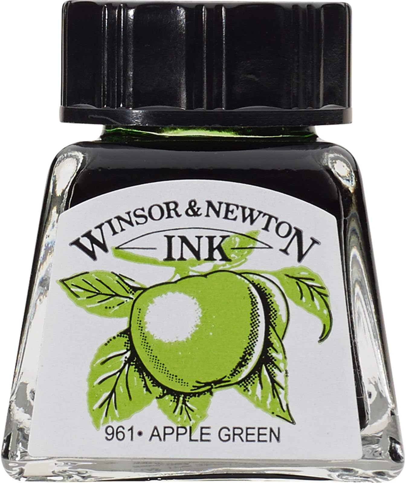 Winsor & Newton Drawing Ink Bottle, Apple Green 14-ml Bottle 1005011