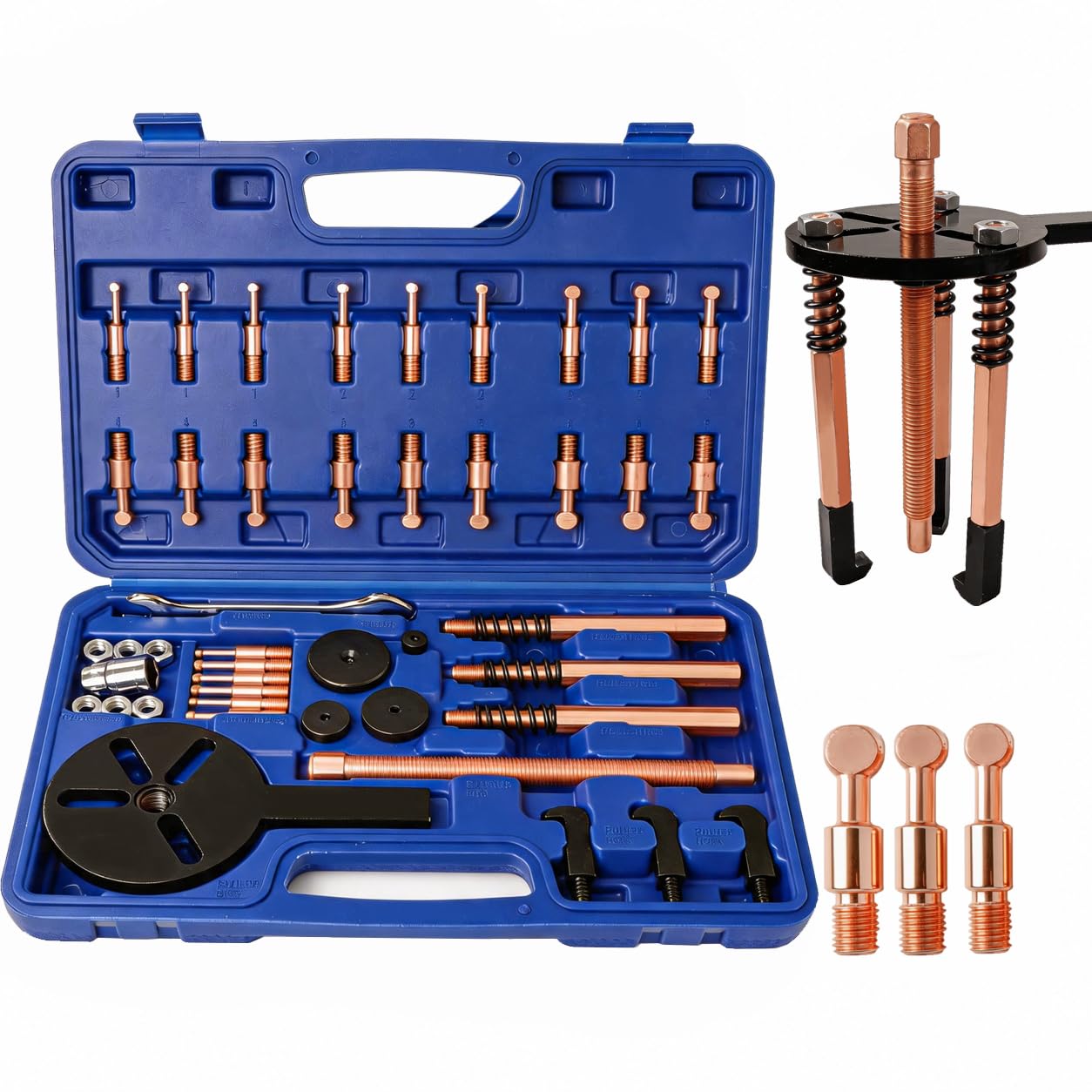 36 en 1 Juego Extractor de Rodamientos, Separador de Rodamientos Internos | Extractor de Rodamientos Ciegos con Separador de Rodamiento para Reparación de Coches, Motos e Industria, con Vaso de 17 mm