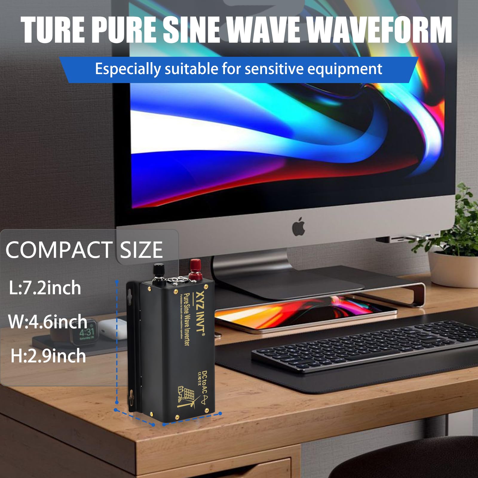 Amazon.com: XYZ INVT 300W Pure Sine Wave Inverter DC 12V to AC