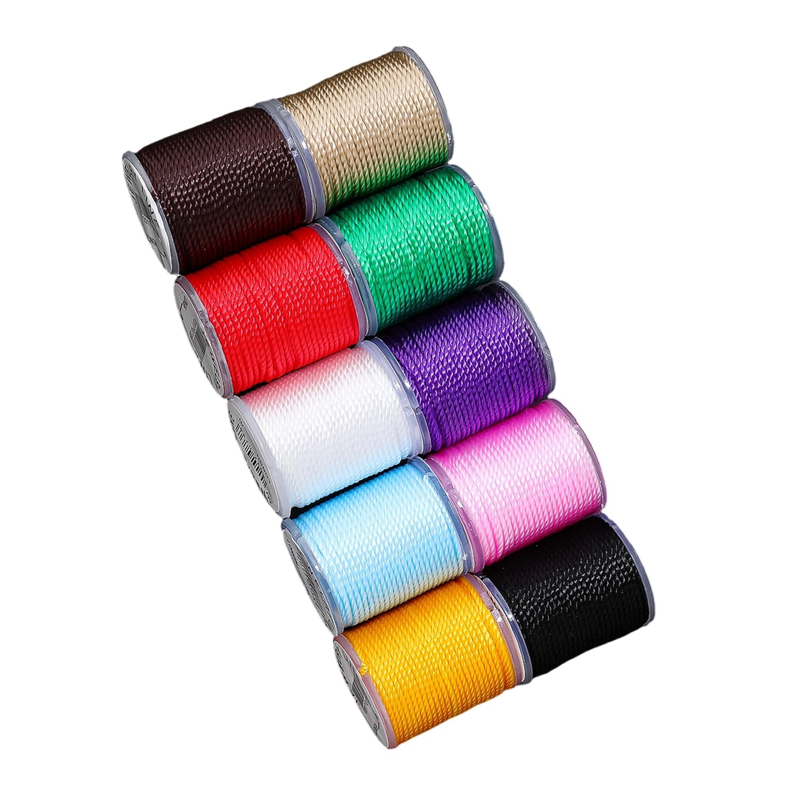 Tsophreniq Colorful Stretchy Beading Thread 10 Rolls Flexible Crystals Jewelry String for Jewelry Craft and Projects Colorful Cord for Weaving