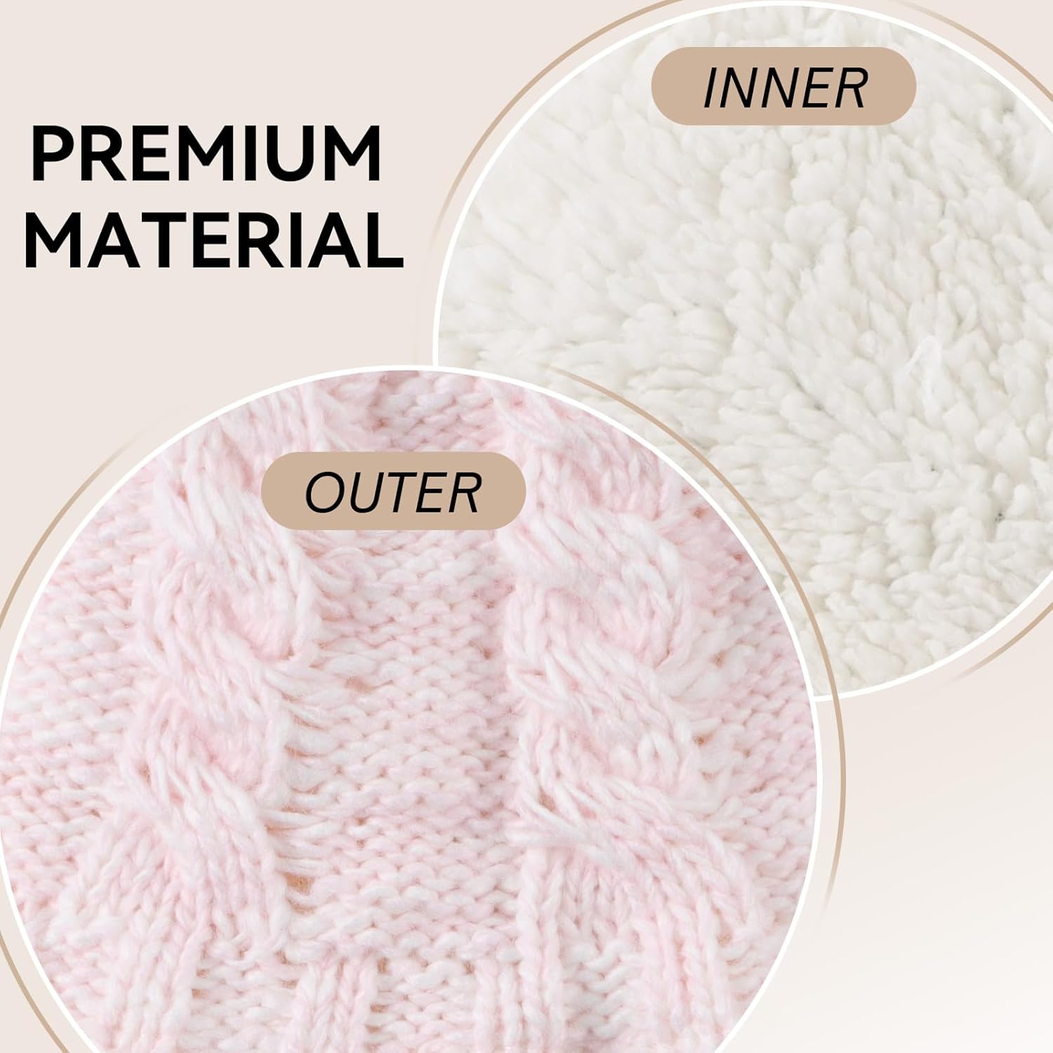 Zsedrut Winter Baby Boy Hats Pompom Baby Beanie for Girls Fleece Newborn Infant Toddler Beanie - Image 4