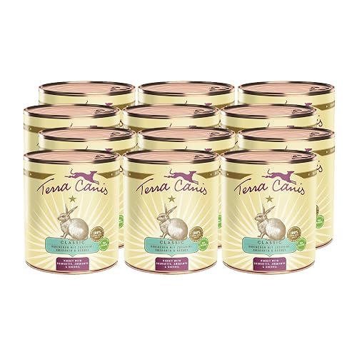 Terra Canis Conejo con calabacín, Comida clásica para Perros, 12x800g