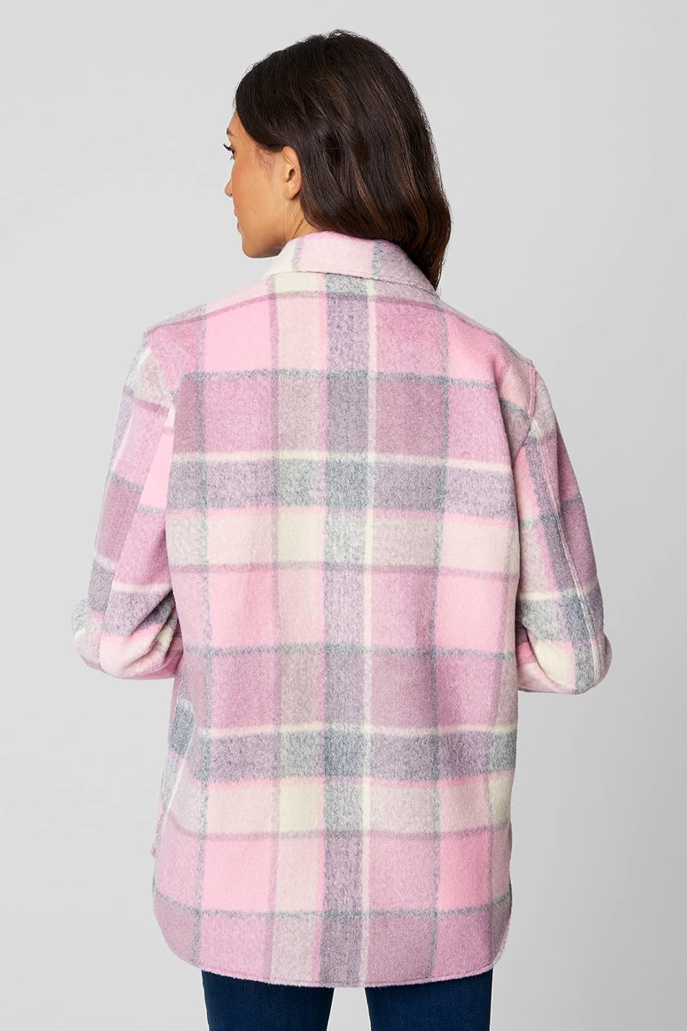 [BLANKNYC] Womens Oversized Flannel Shirt Jacket, Comfortable Long Sleeve & Stylish Coat, Cabin Fever, X-Small - Image 5