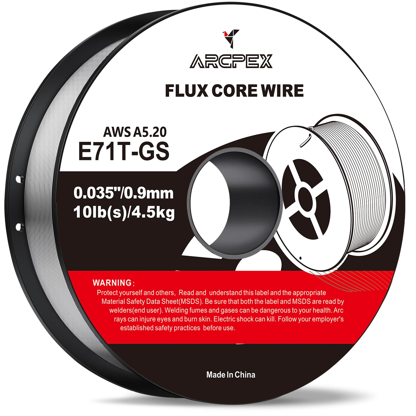 Flux Core Welding Wire, E71T-GS Welding Wire .035 10-Pound Spool