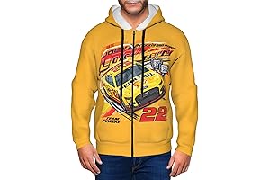 IngKe Joey Logano 22 Men'S Hooded Zipper Cardigan - The Perfect Hoodie for NASCAR Fans