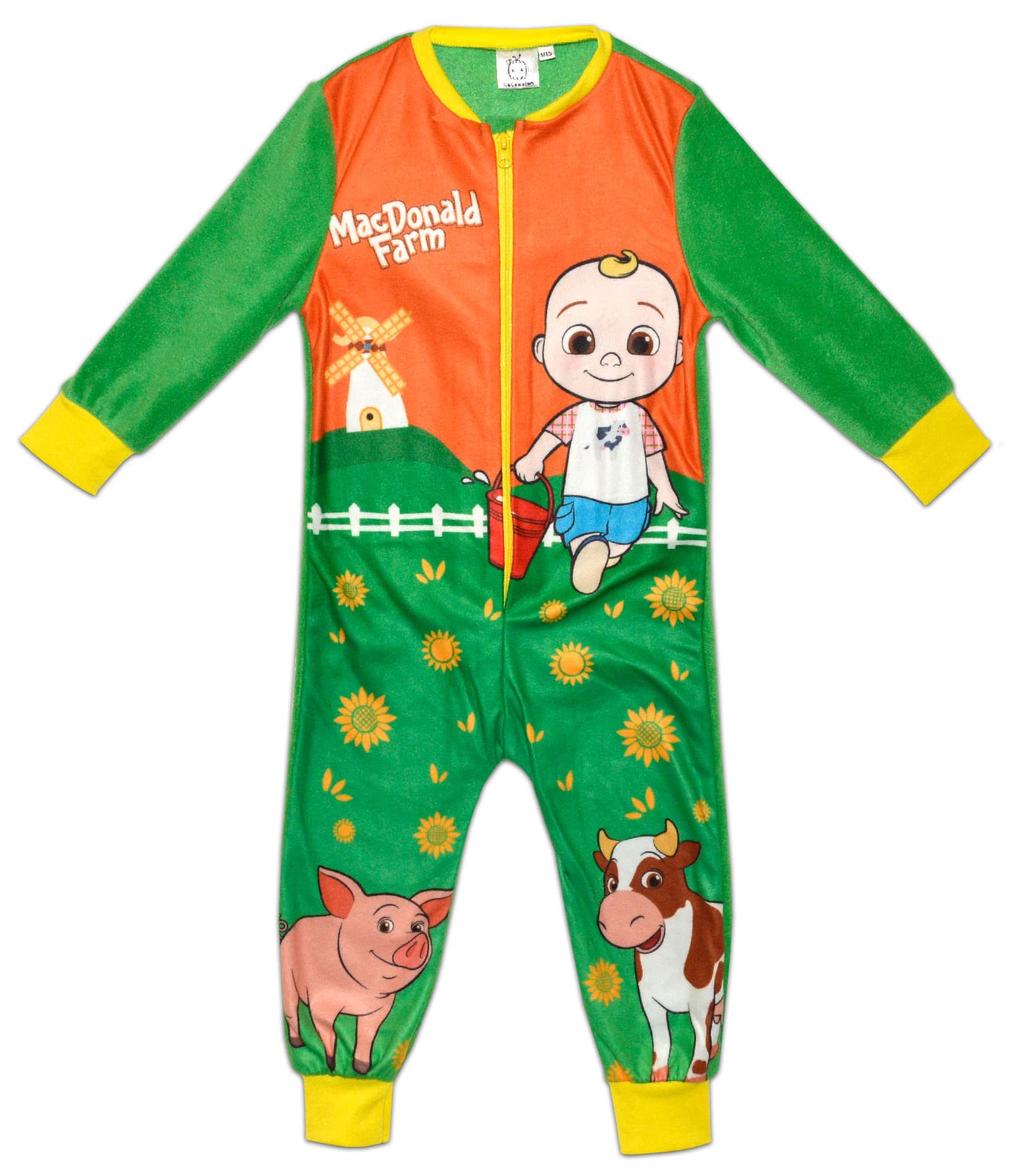 Moonbug Boys Green Cocomelon Onesie Sleepsuit (18-24 Months)