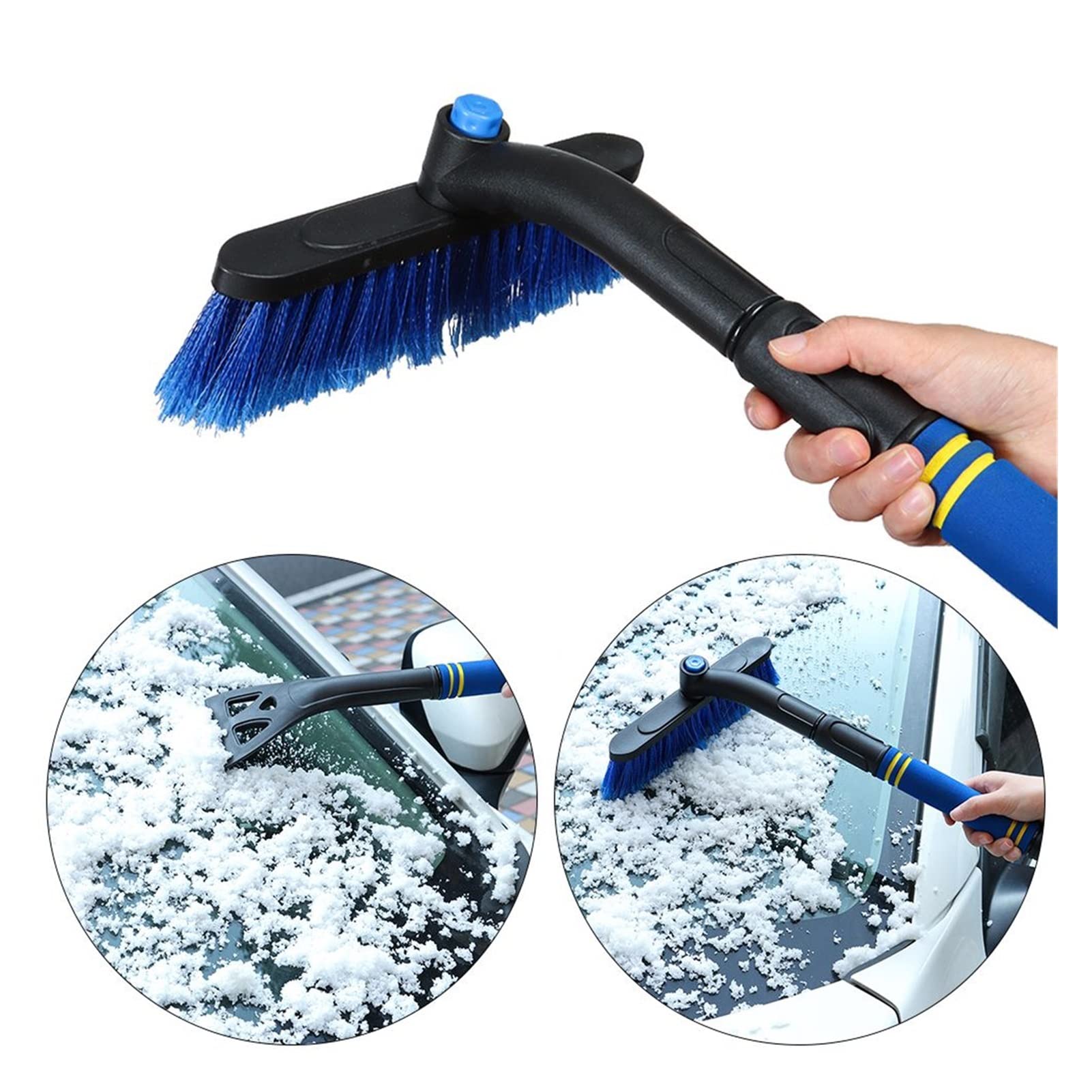 Brosse à Neige pour Pare-Brise 1 PC Brosse à Neige Extensible pour Pare-Brise de Voiture avec poignée en Mousse Compatible avec Camion SUV Véhicule Windows Grattoir à Neige Déglaçage