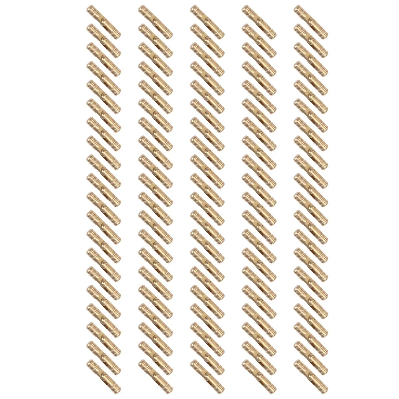 Luysgbxr One Color Barrel Hinges 100Pcs Brass Concealed Barrel Hinges Jewelry Wood Boxes Cabinet Furniture Hinge 4X20mm