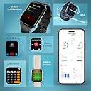 Fastrack Volt S1 Smart Watch for Man and Women Latest with 1.83" Display, Silicone Strap, BT Calling, 100+ Sports Modes, Heart Rate, SpO2, IP68, Ideal Smartwatch for Boys and Girls (Blue) gallery image