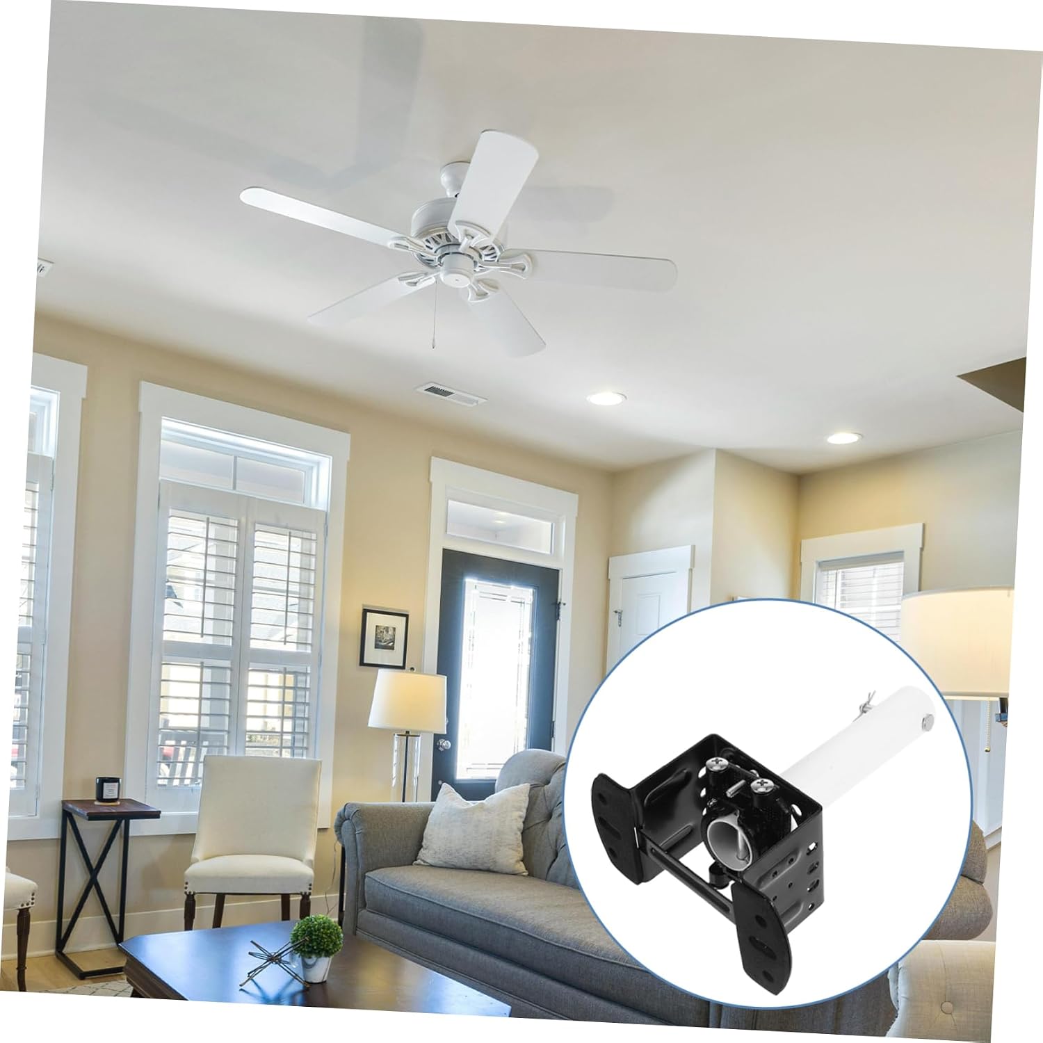 Zerodeko 1set Ceiling Fan Mounting Kit Bracket for Easy Installation Material Advanced Stability Technology Compatible Flush Mount Ceiling Fans