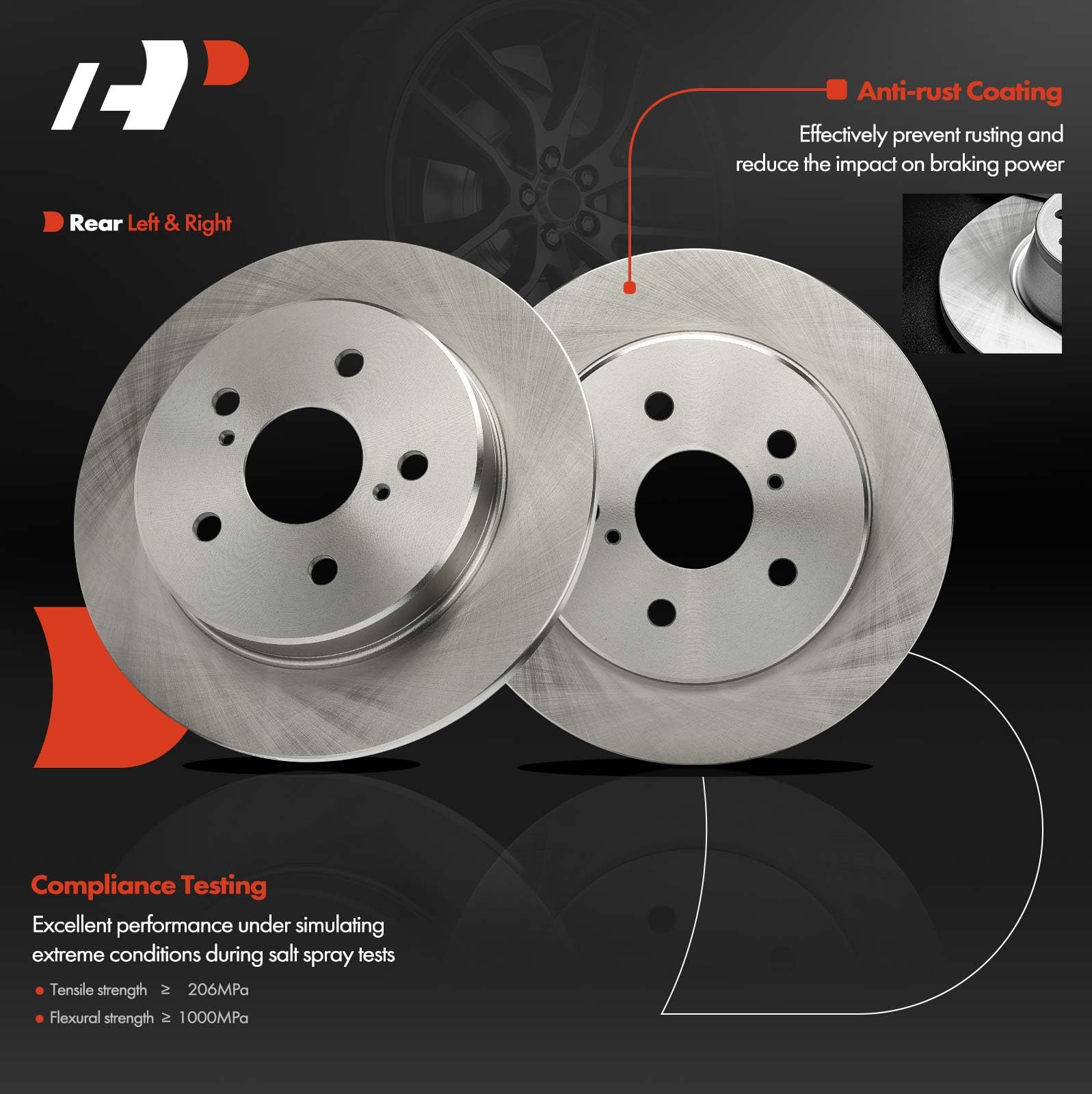 EBC Premium Rear Rotors (297x12mm) | 04-05 Buick Terraza 3.5 FWD