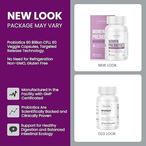 Miniatura 6 de Pre y probióticos para mujeres, píldoras de equilibrio hormonal, salud intestinal femenina, suplemento de estado de ánimo, salud UT Health con