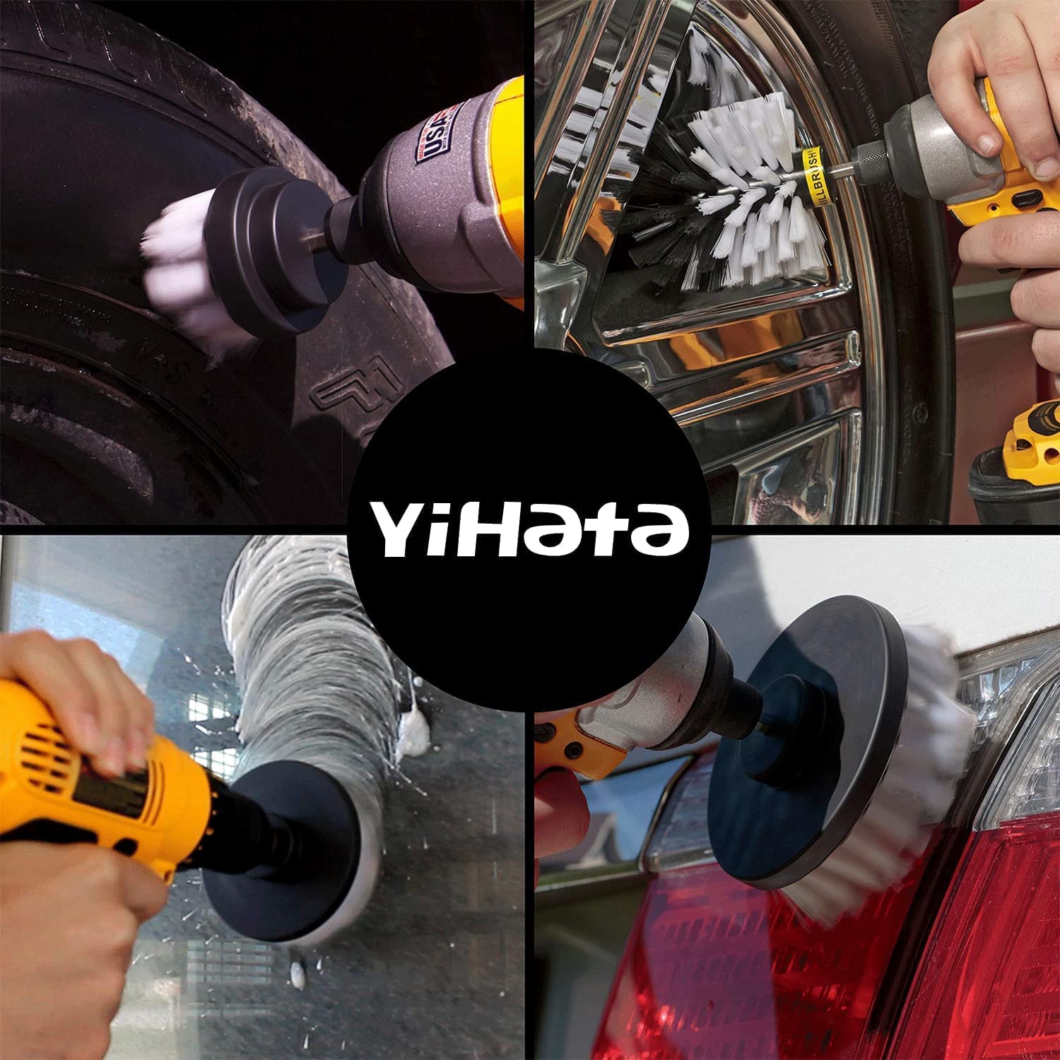 Set Spazzole Per Trapano YIHATA - 6 Pezzi Per Pulizia Casa, Bagno, Cucina E Auto - Foto 8