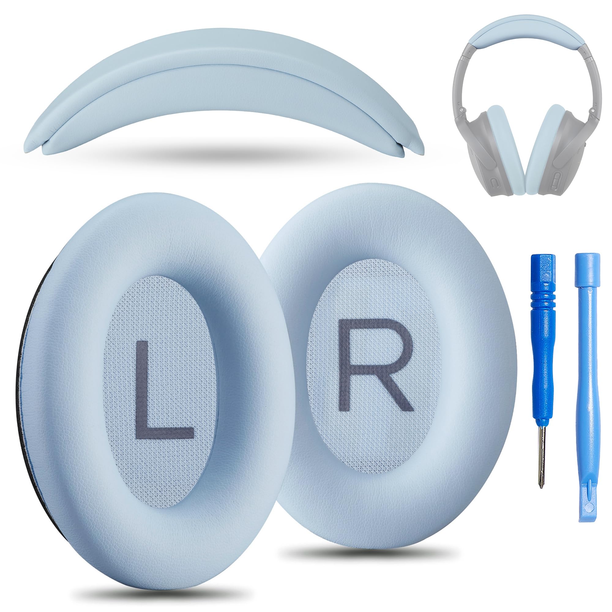 AHG Accessory House Global Replacement QC Ear Pad/Headband Pad Cushion. Compatible with Bose QuietComfort (2023) QC45 QCSE QC35 II Wireless Noise