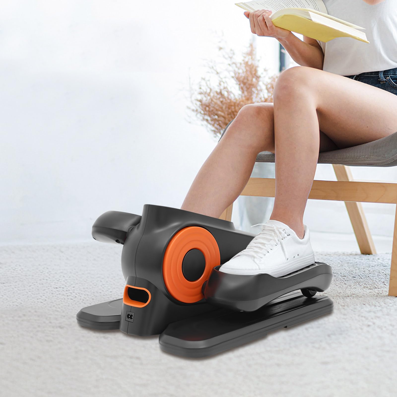 Tragbarer Fußtrainer mit Fernbedienung, tragbarer Fußtrainer mit 12 Geschwindigkeitsstufen, LCD-Fußtrainer für zu Hause zur Platzierung unter dem Schreibtisch, Beintrainer für Senioren und Erwachsene