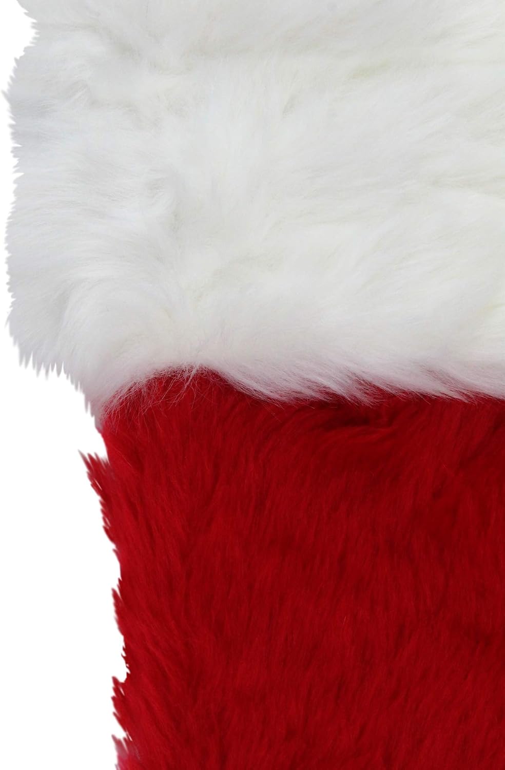 Northlight 20" Red and White Traditional Cuff Extra Plush Christmas Stocking