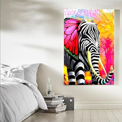 Miniatura 7 de uohqhi Kits de pintura de diamante de elefante, kits de arte de diamantes de elefante, kits de pintura de diamante 5D para adultos, para regalo,