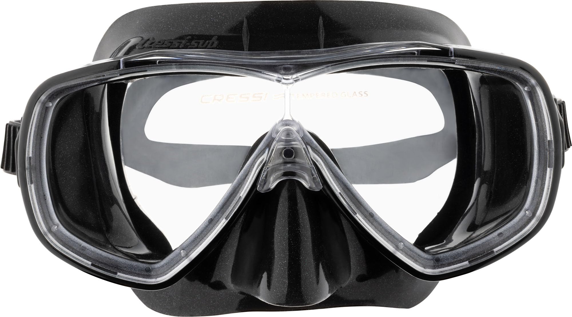 Cressi Onda - Single Onda Mask or Combo Set Onda Mask + Snorkel Mexico, One Size, Unisex Adult Mask Black/Black