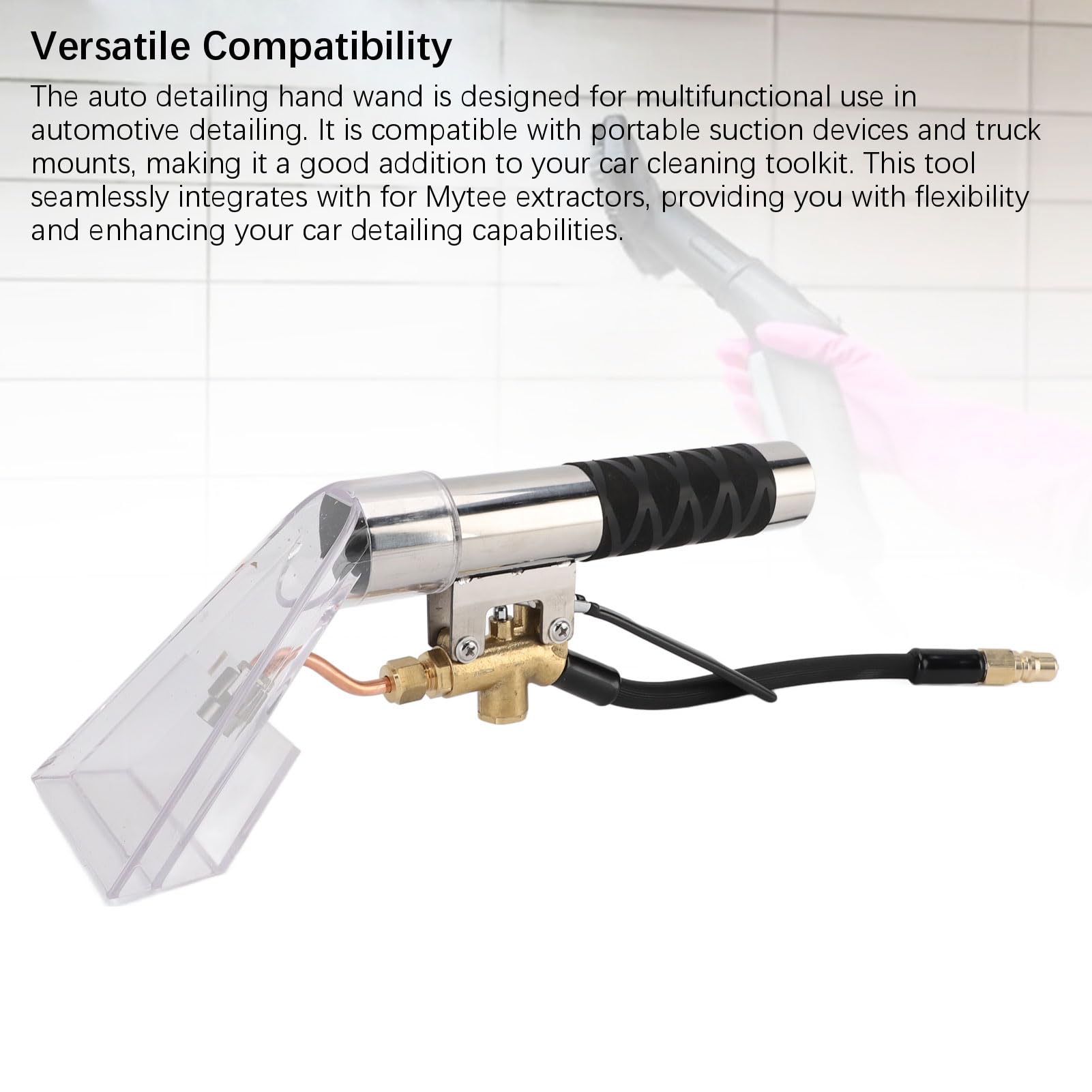 Generic Estrattore Manuale in Acciaio Inossidabile Multifunzionale Ad Alta Efficienza Portatile per la Pulizia dei Tappeti Estrattore Manuale per ShopVac Auto Detailing Pulizia de