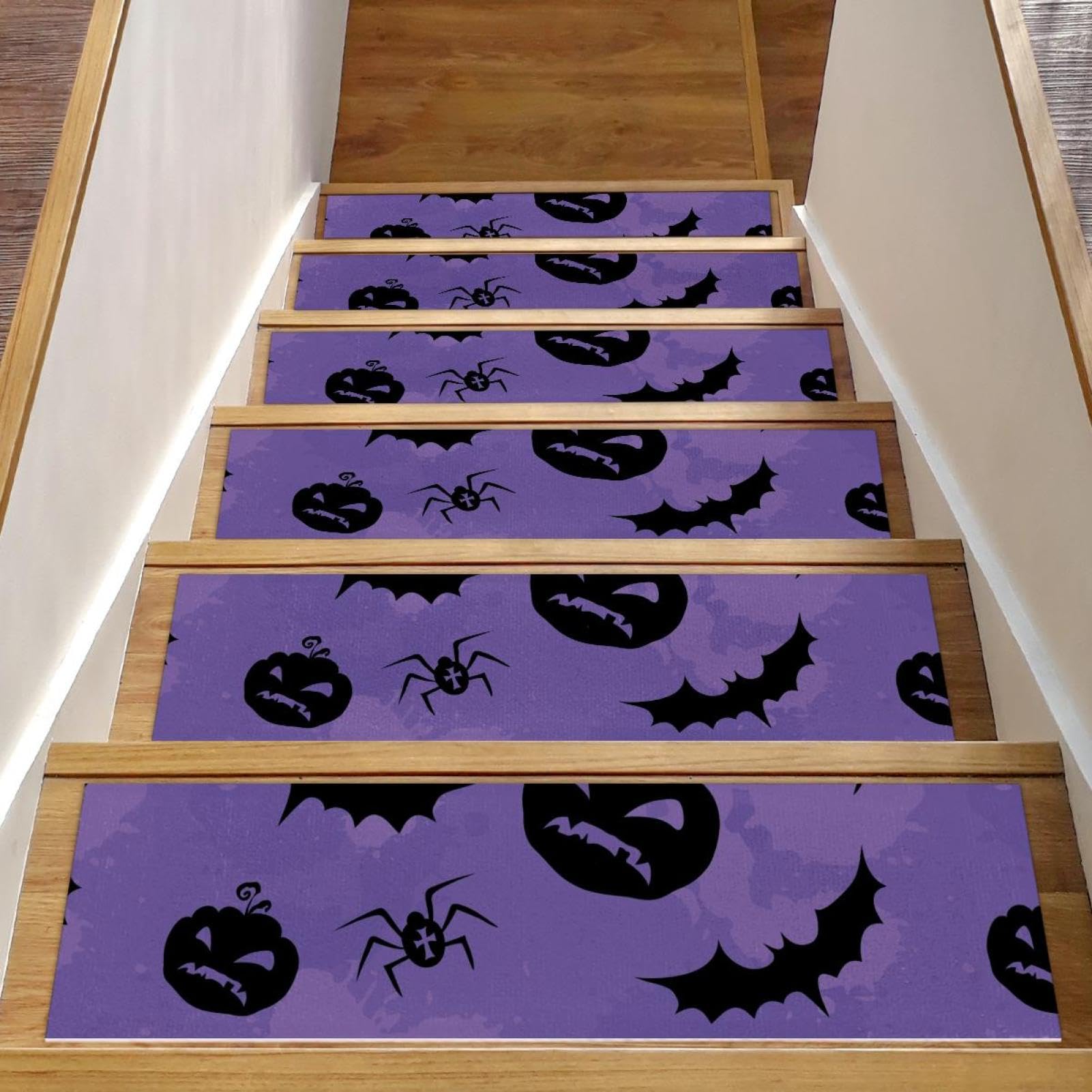 Tapis d'escalier antidérapant d'Halloween pour sécuriser les enfants et les animaux domestiques