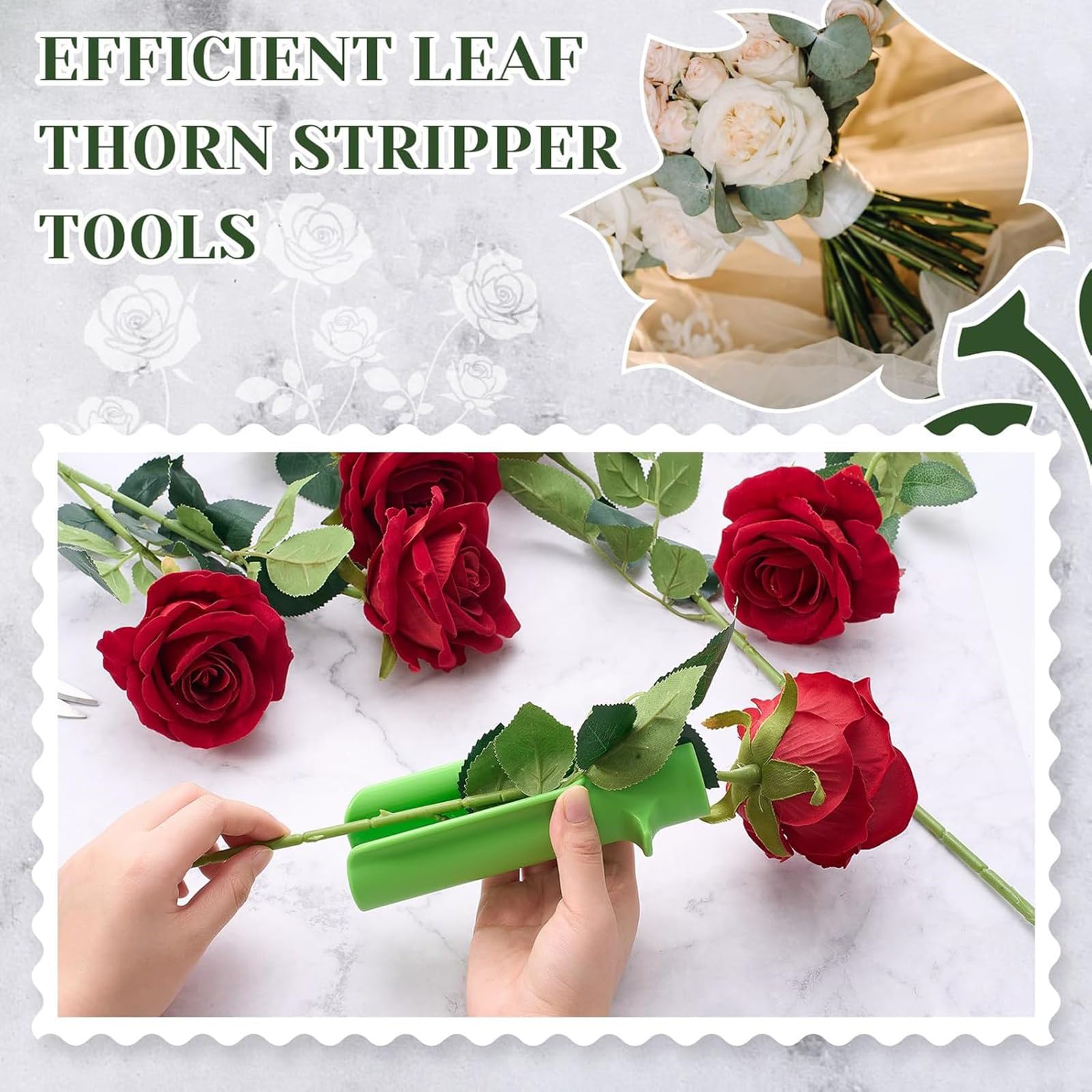 Lot De 2 Dénudeurs D'épines Pour Roses - Outil Professionnel Fleuriste, Retrait Rapide épines Et Feuilles