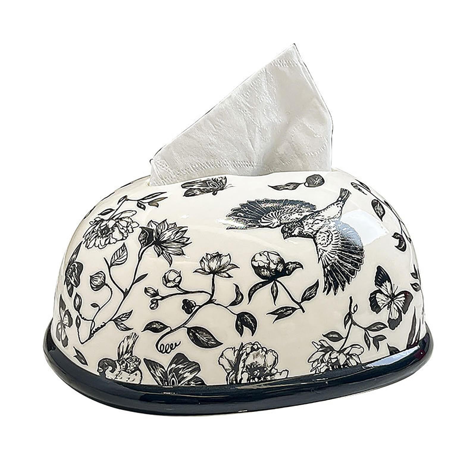 Tissue Dispenser Box Ceramic Tissue Holder Decorative Suitable For Home Office Tabletop Kitchen Apartment Must Haves