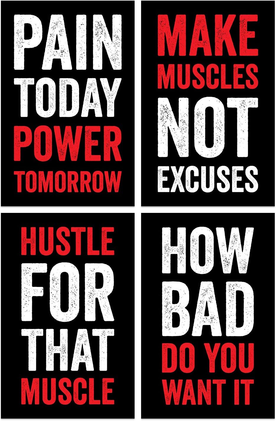 Damdekoli Gym Posters - 11x17 Inches, Set V2